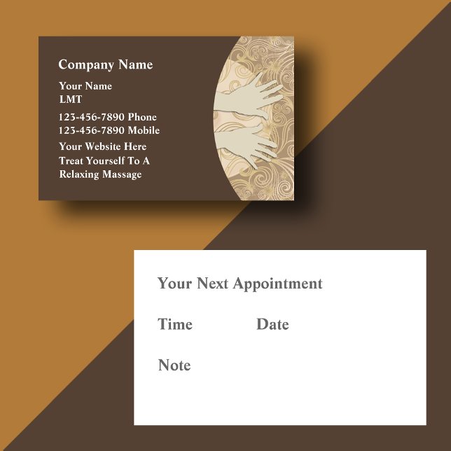 Cartões de visitas de massagem (Criador carregado)