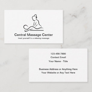 Cartões de visitas de Massagem Mínima Moderna