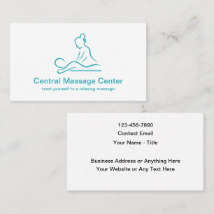 Cartões de visitas de Massagem Mínima Moderna