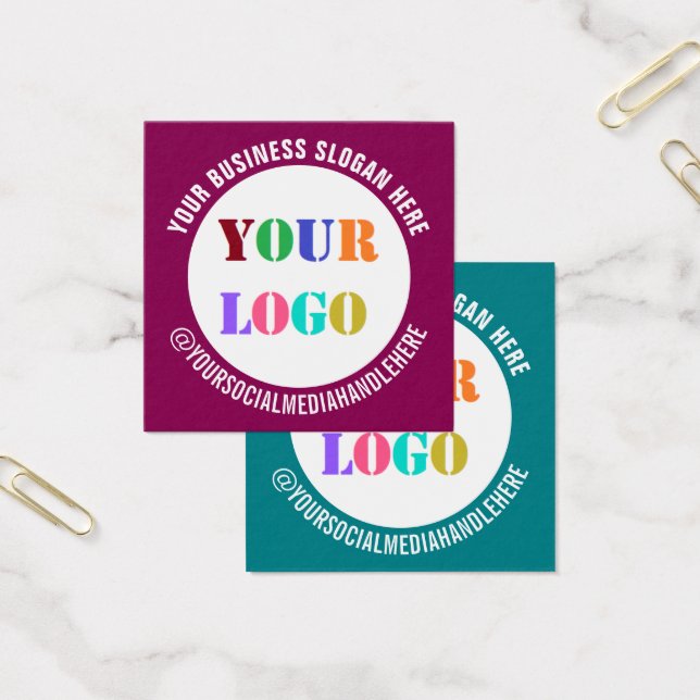 Cartões de visitas de mídia social de texto do log (Escritótio)