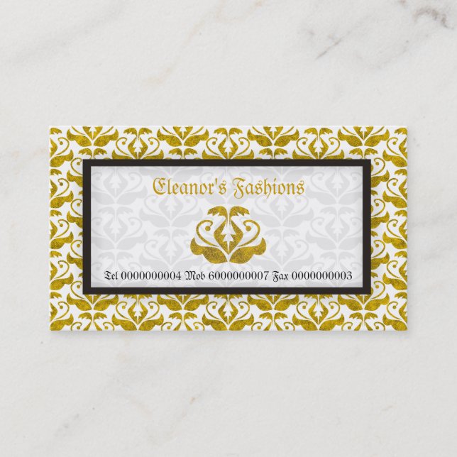 Cartões de visitas de moda amarela elegantes (Frente)