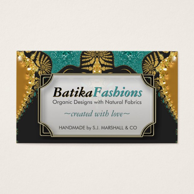 Cartões de visitas de Moda Egípcios de Batik Fusio (Frente)