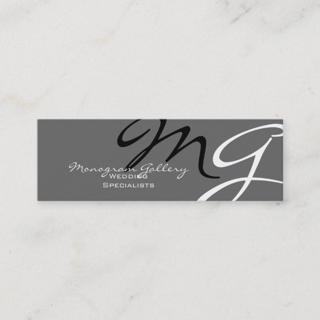 Cartões de visitas de Modelo de Monograma Moderno (Frente)