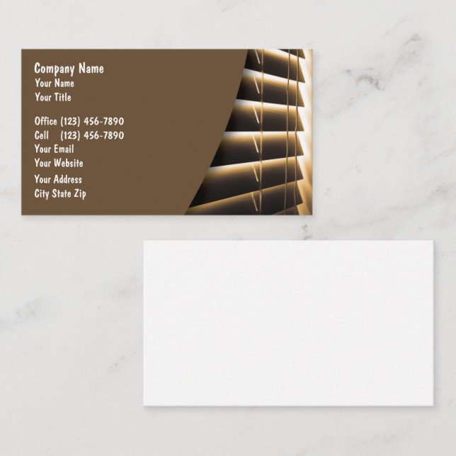 Cartões de visitas de Modos da Janela (Frente/Verso)