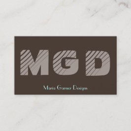 Cartões de visitas de Monograma Castanho Personali