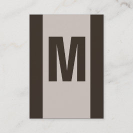 Cartões de visitas de Monograma Castanho Personali