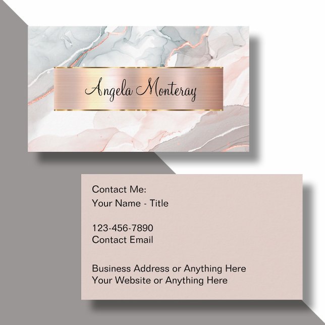 Cartões de visitas de Monograma Clássico com Elegâ (Criador carregado)