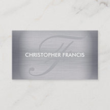 cartões de visitas de monograma de titânio