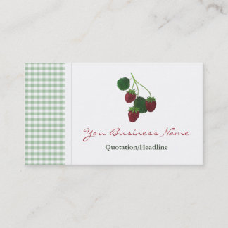 Cartões de visitas De Morango E Gingham