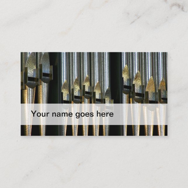 cartões de visitas de música de órgãos (Frente)