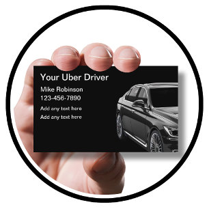 Cartões de visitas de navegação do driver do Uber