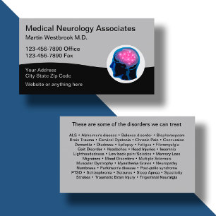 Cartões de visitas De Neurologia Médica Para Um