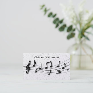 Cartões de visitas de Notas Musicais de Luxo