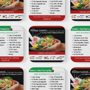 Cartões de visitas de nutrição para revestiment