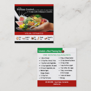Cartões de visitas de nutrição para revestimento