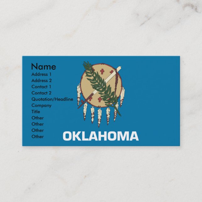 Cartões de visitas de OKLAHOMA (Frente)