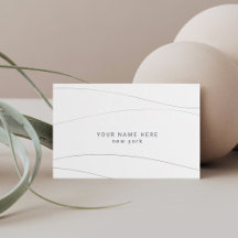 Cartões de visitas de Ondas Abstrato Modernas de O