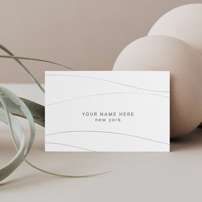 Cartões de visitas de Ondas Abstrato Modernas de O (Criador carregado)