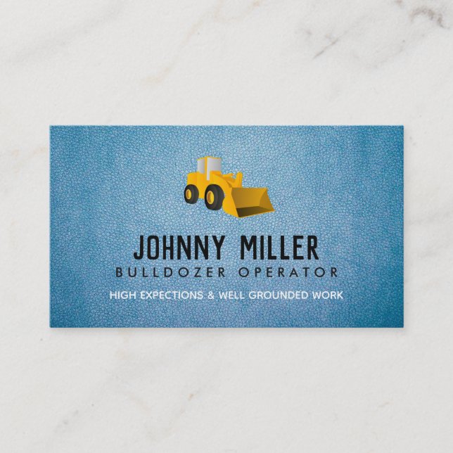 Cartões de visitas de operador de máquinas pesadas (Frente)
