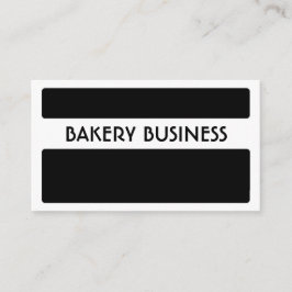 Cartões de visitas de padaria brancos pretos