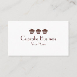 Cartões de visitas de padaria de cupcakes castanho