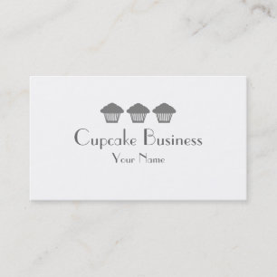 Cartões de visitas de padaria de cupcakes simples