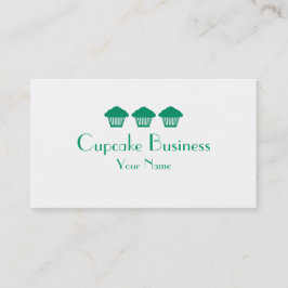 Cartões de visitas de padaria de cupcakes verdes s