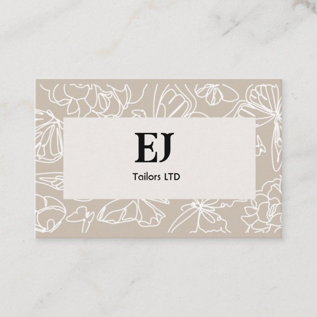 Cartões de visitas de padrões simples (Frente)