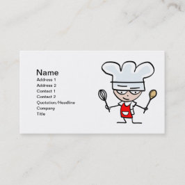 Cartões de visitas de panificação - cozinheiro de 