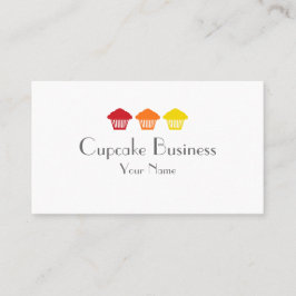 Cartões de visitas de panificação de cupcakes colo