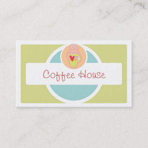 Cartões de visitas de pastel de café