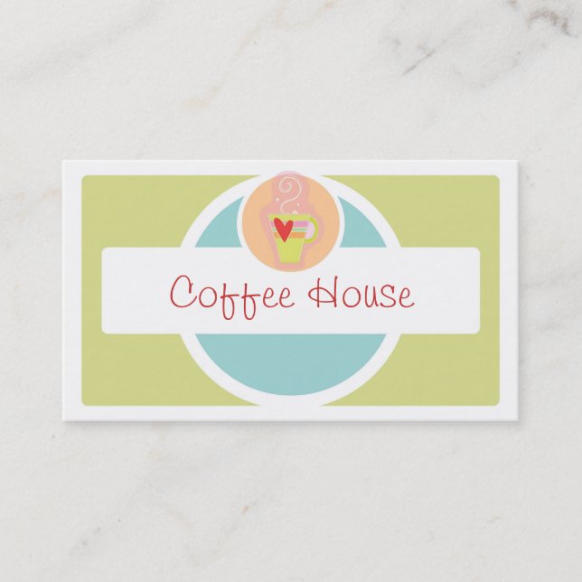 Cartões de visitas de pastel de café (Frente)