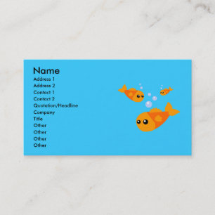 Cartões de visitas De Peixe Cujo