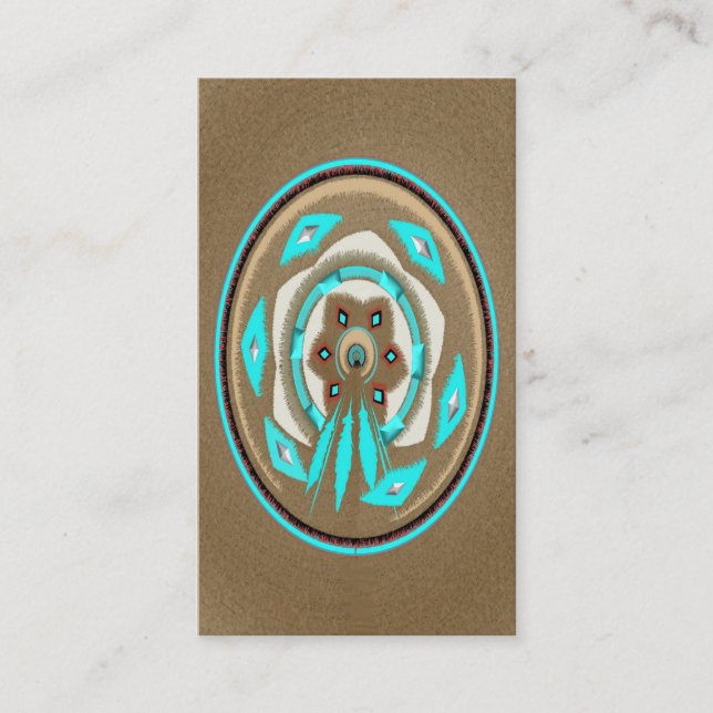 Cartões de visitas de penas tribais (Frente)