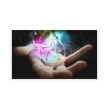 cartões de visitas de pentálicos brilhantes