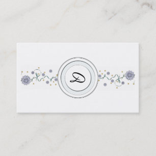 Cartões de visitas de perfis planos monogramos