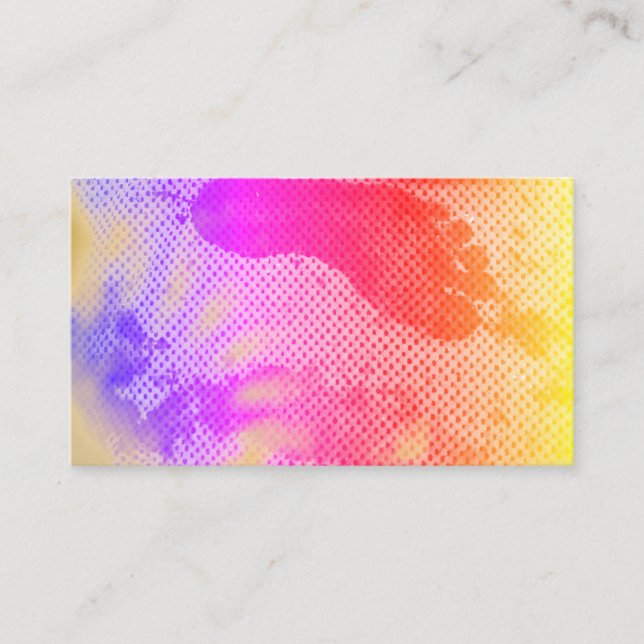 Cartões de visitas de Pés de Pegada Cristã Dança (Frente)