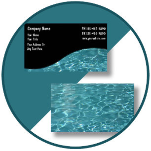 Cartões de visitas de piscina