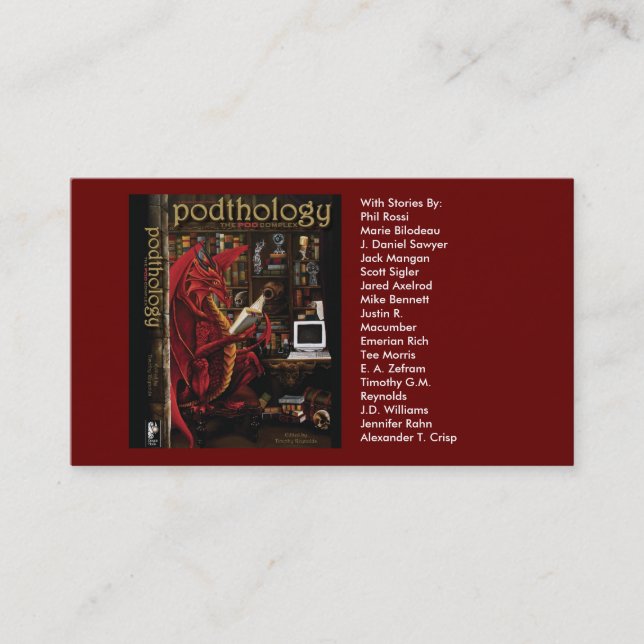 Cartões de visitas de Podthology (Frente)