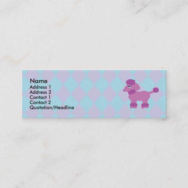 Cartões de visitas de poodle (Frente)