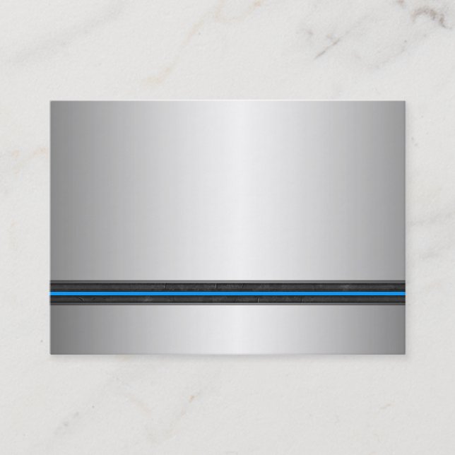 Cartões de visitas de prata do olhar do metal (Frente)