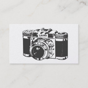 Cartões de visitas de prata retros do fotógrafo 