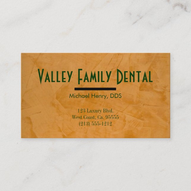 Cartões de visitas de prática dentária (Frente)