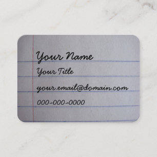 Cartões de visitas de professores