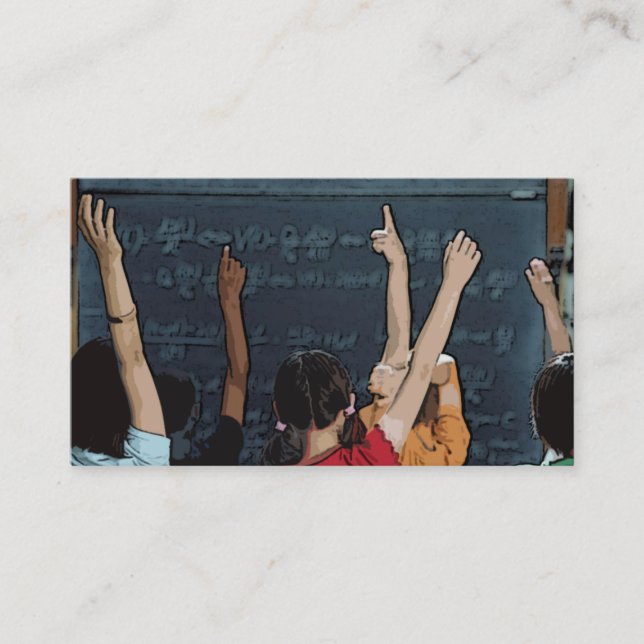 Cartões de visitas de Professores de Crianças Esco (Frente)