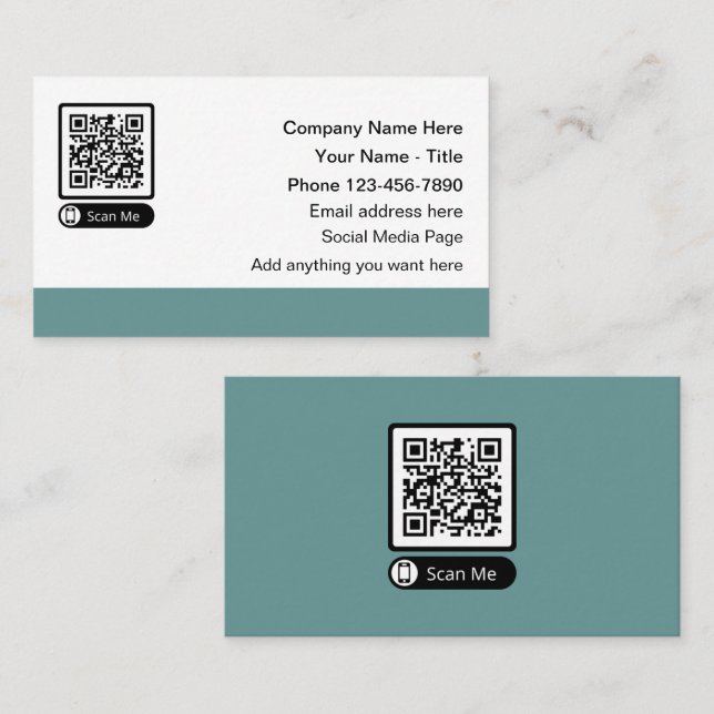Cartões de visitas de Promocional de código QR dig (Frente/Verso)