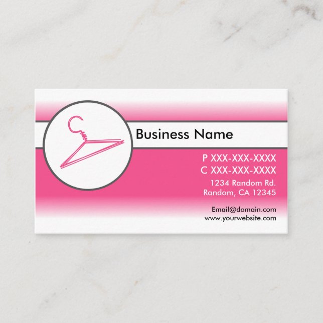 Cartões de visitas de proteção de roupas esmaecida (Frente)