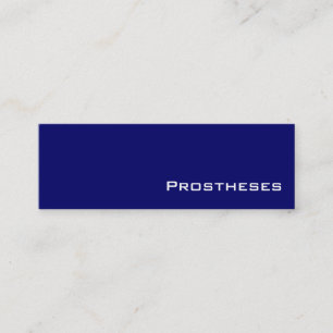 cartões de visitas de próteses brancas marinhos