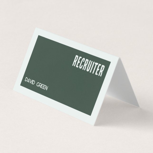 Cartões de visitas de Recrutamento com QR Personal (Frente)