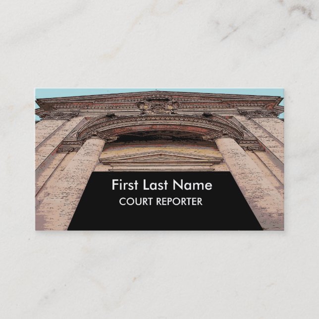 Cartões de visitas de relatórios do tribunal de co (Frente)